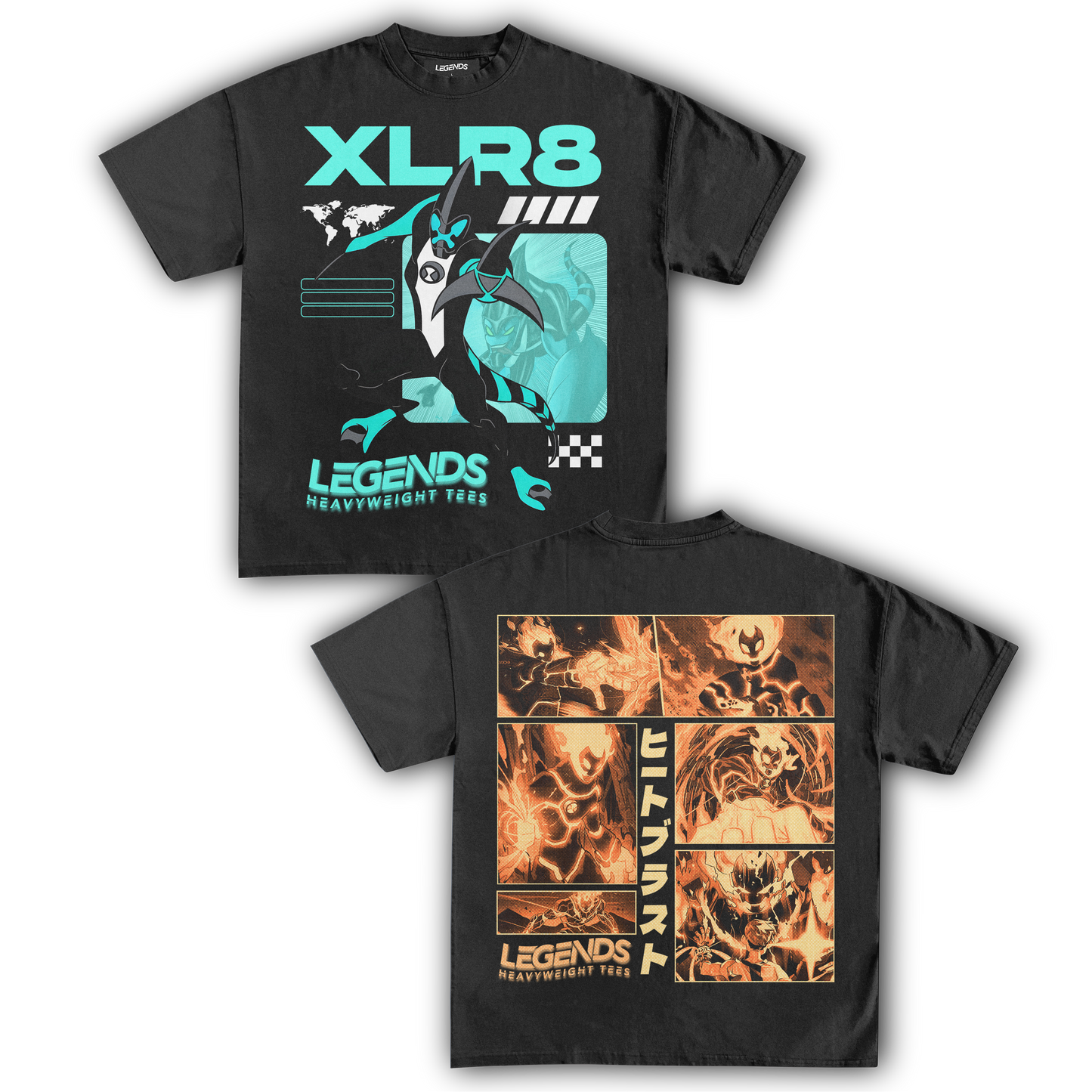 XRL 8 & HEATBLAST TEE (DOUBLE SIDED)