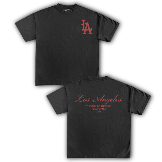 CITY OF ANGELS V1 DOUBLE TEE BLACK