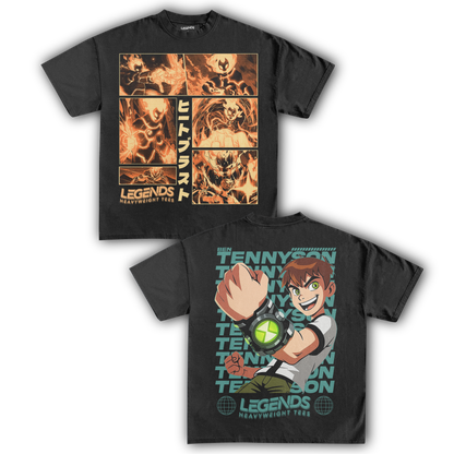 HEATBLAST & BEN TENNYSON TEE (DOUBLE SIDED)