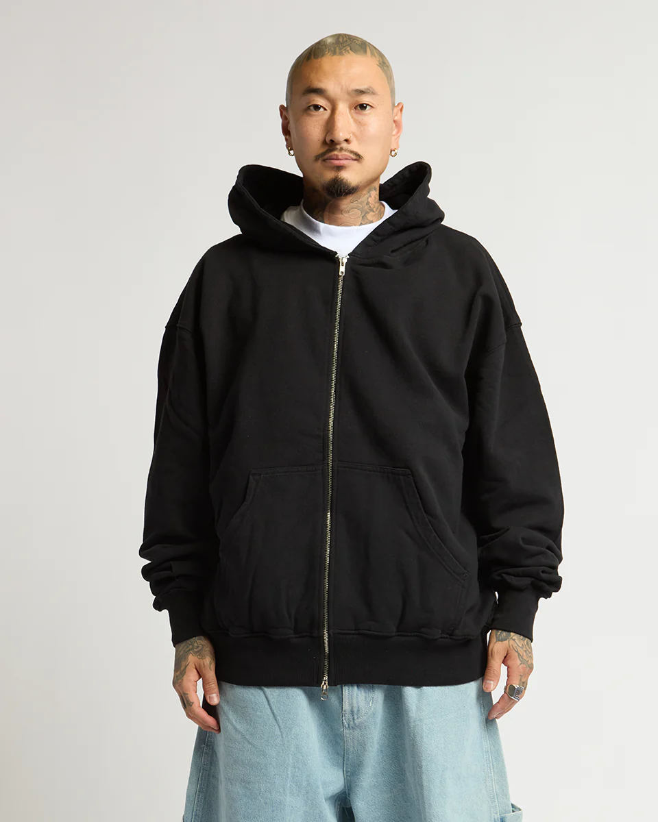 HEAVYWEIGHT DOUBLE ZIP HOODIE (Vintage Onyx)