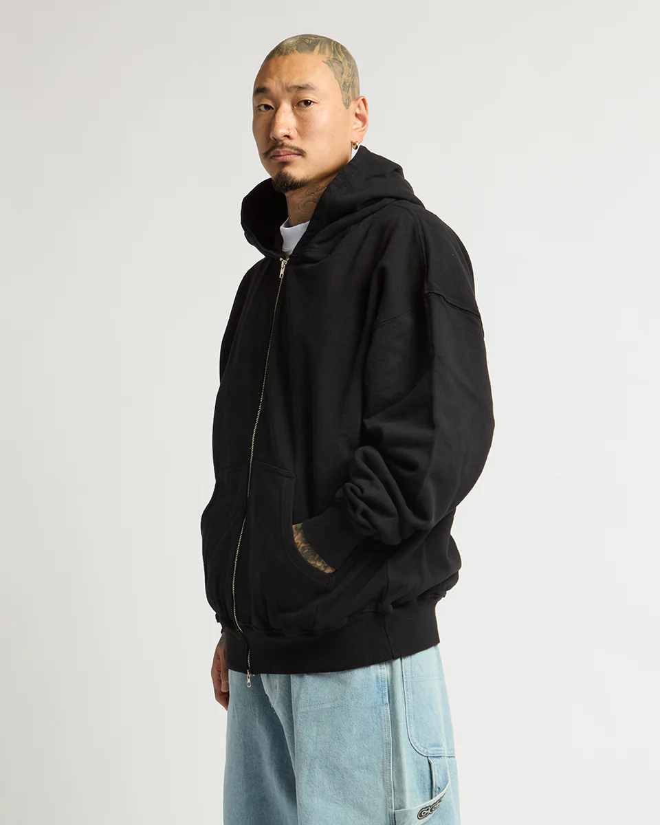 HEAVYWEIGHT DOUBLE ZIP HOODIE (Vintage Onyx)