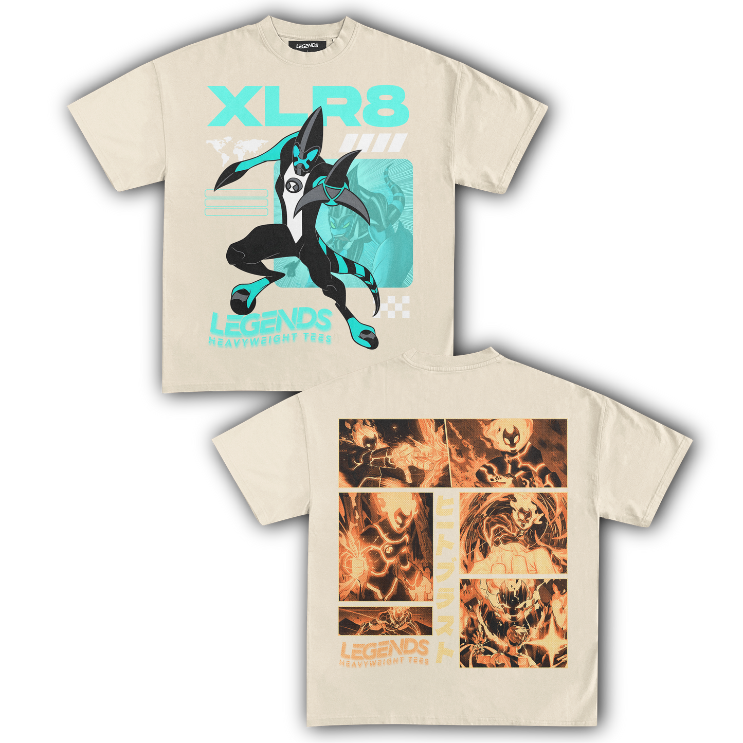 XRL 8 & HEATBLAST TEE (DOUBLE SIDED)