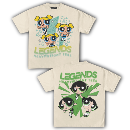 BUBBLES & BUTTERCUP TEE (DOUBLE SIDED)