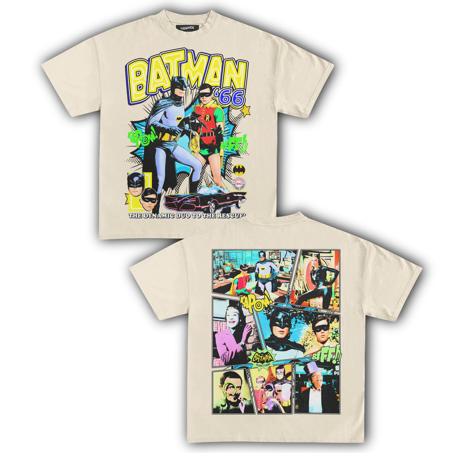 BATMAN & ROBIN 1966 VINTAGE TEE (Double Sided)