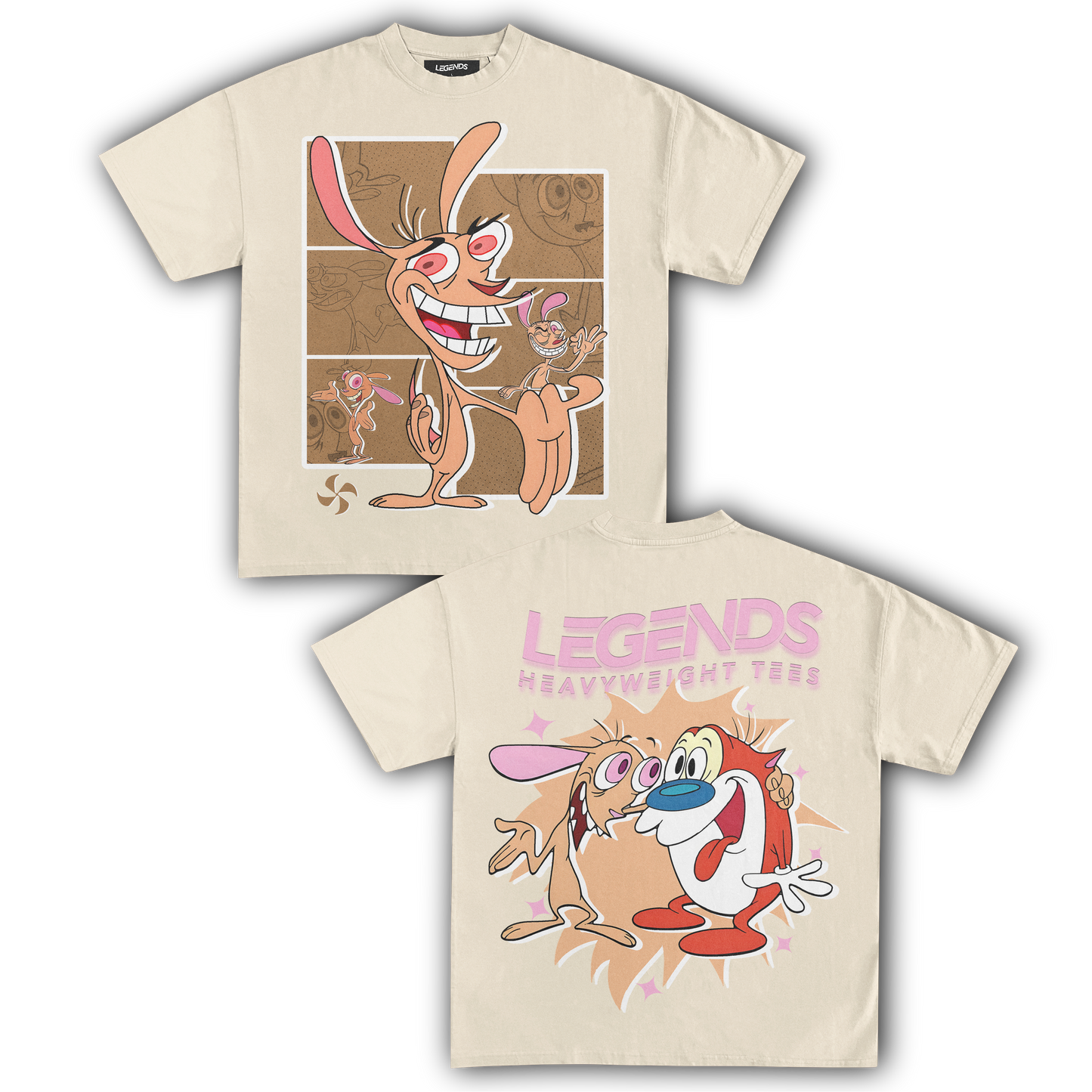 REN & STIMPY TEE III (DOUBLE SIDED)