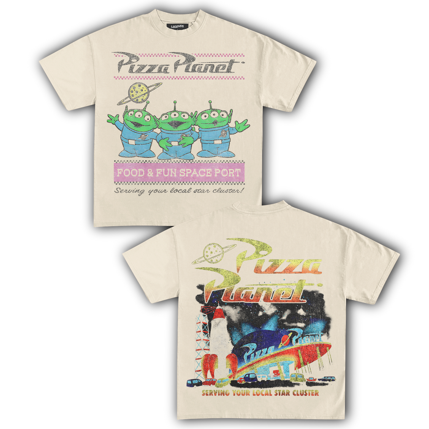 TOY STORY - PIZZA PLANET TEE IV (DOUBLE SIDED)