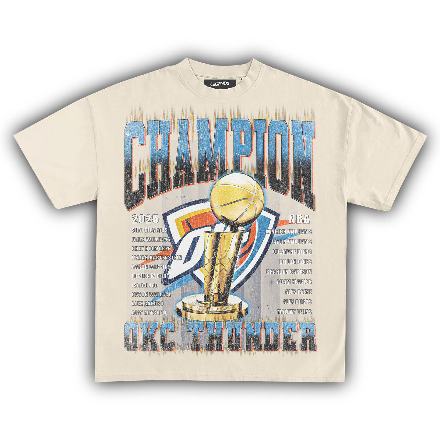 OKLAHOMA CITY THUNDER - CHAMPION ROSTER TEE