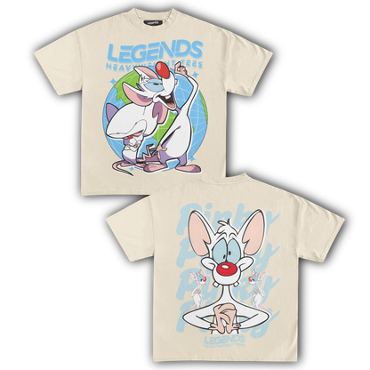 PINKY & THE BRAIN TEE V (DOUBLE SIDED)