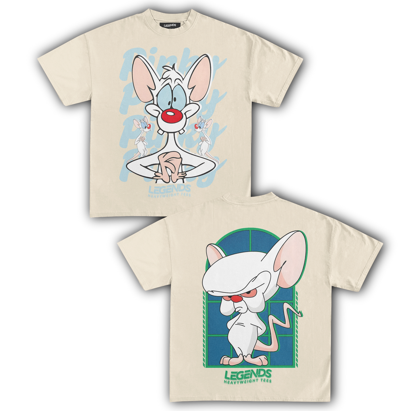 PINKY & THE BRAIN TEE II (DOUBE SIDED)
