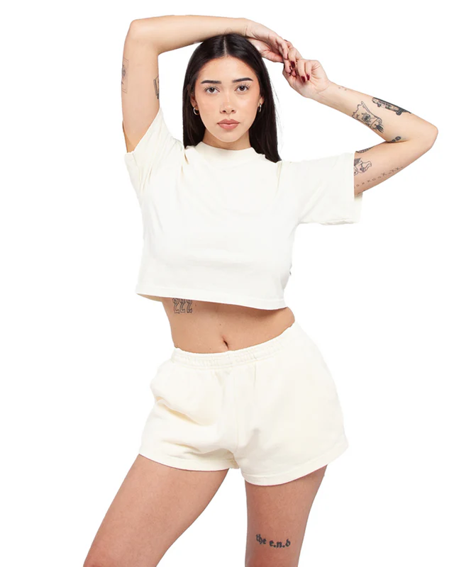 WOMEN'S FLEECE SHORTS (Cream)