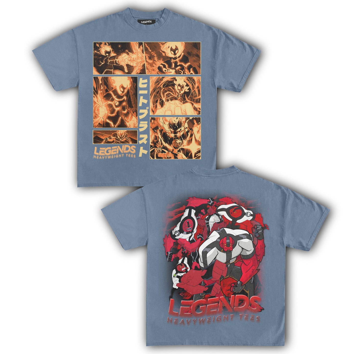 HEATBLAST & FOURARMS TEE (DOUBLE SIDED)