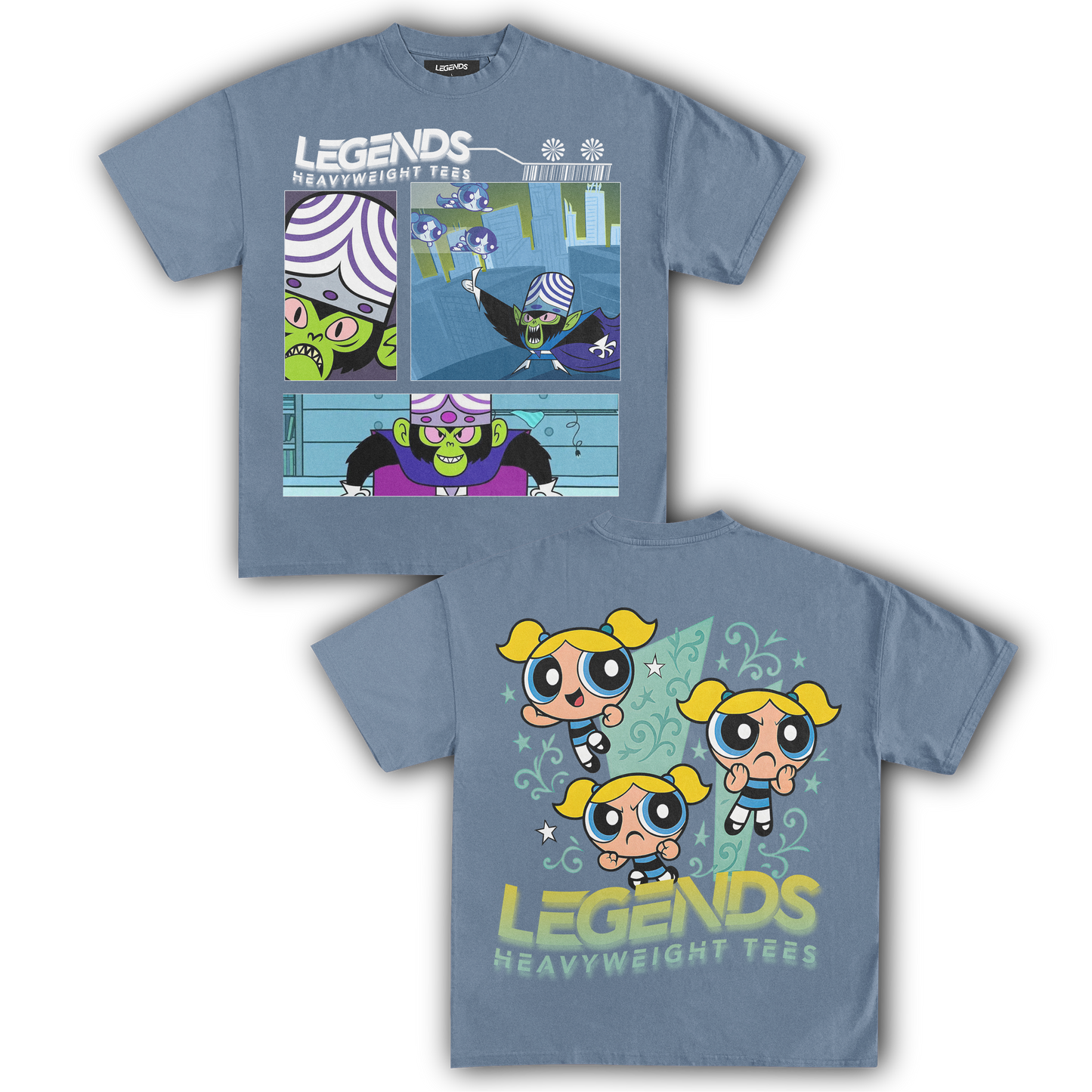 MOJO JOJO & BUBBLES TEE (DOUBLE SIDED)