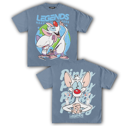 PINKY & THE BRAIN TEE V (DOUBLE SIDED)