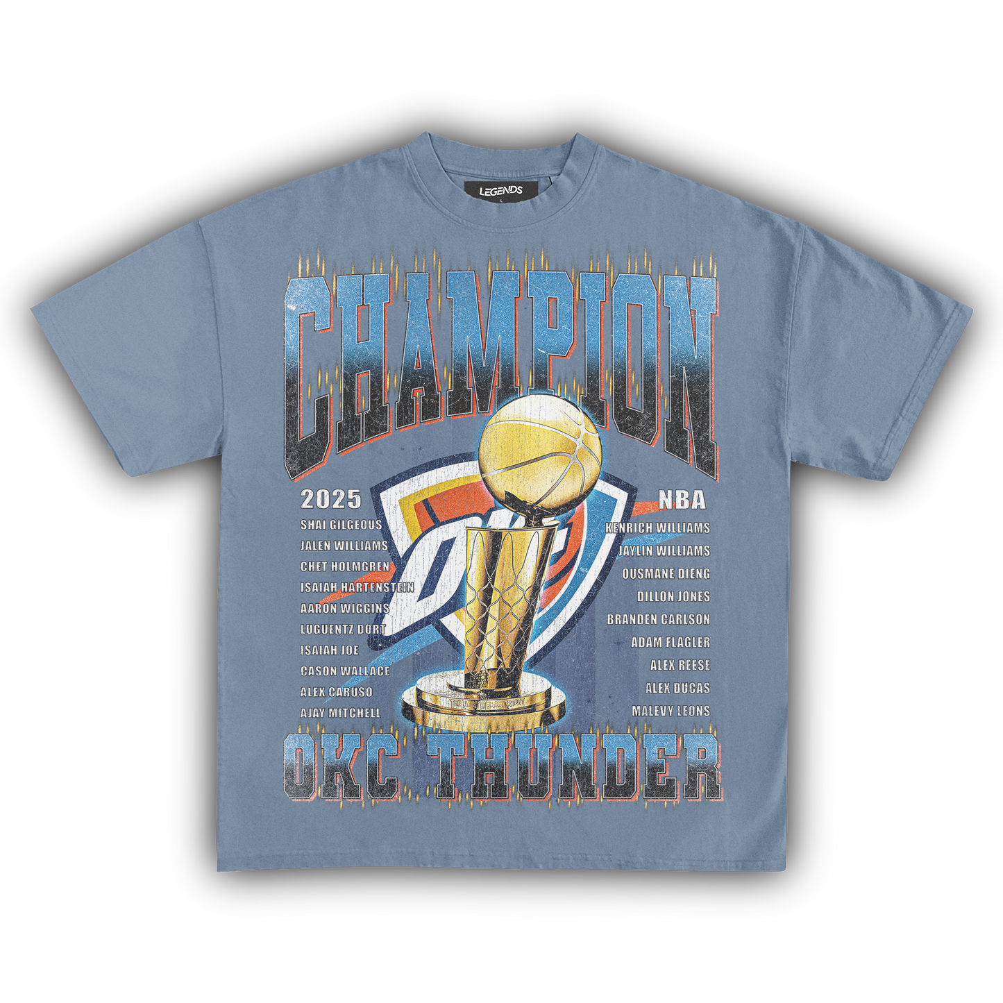 OKLAHOMA CITY THUNDER - CHAMPION ROSTER TEE