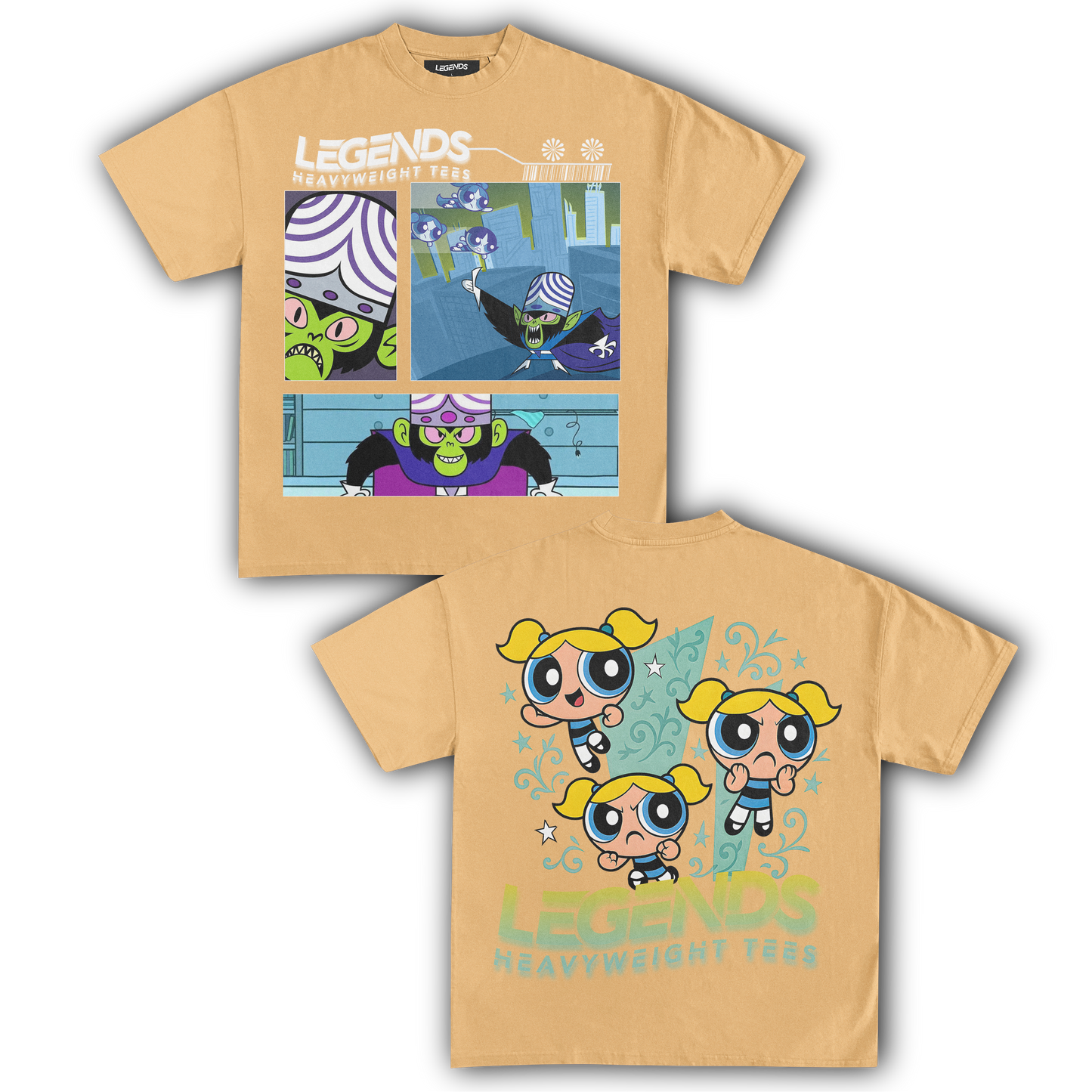 MOJO JOJO & BUBBLES TEE (DOUBLE SIDED)