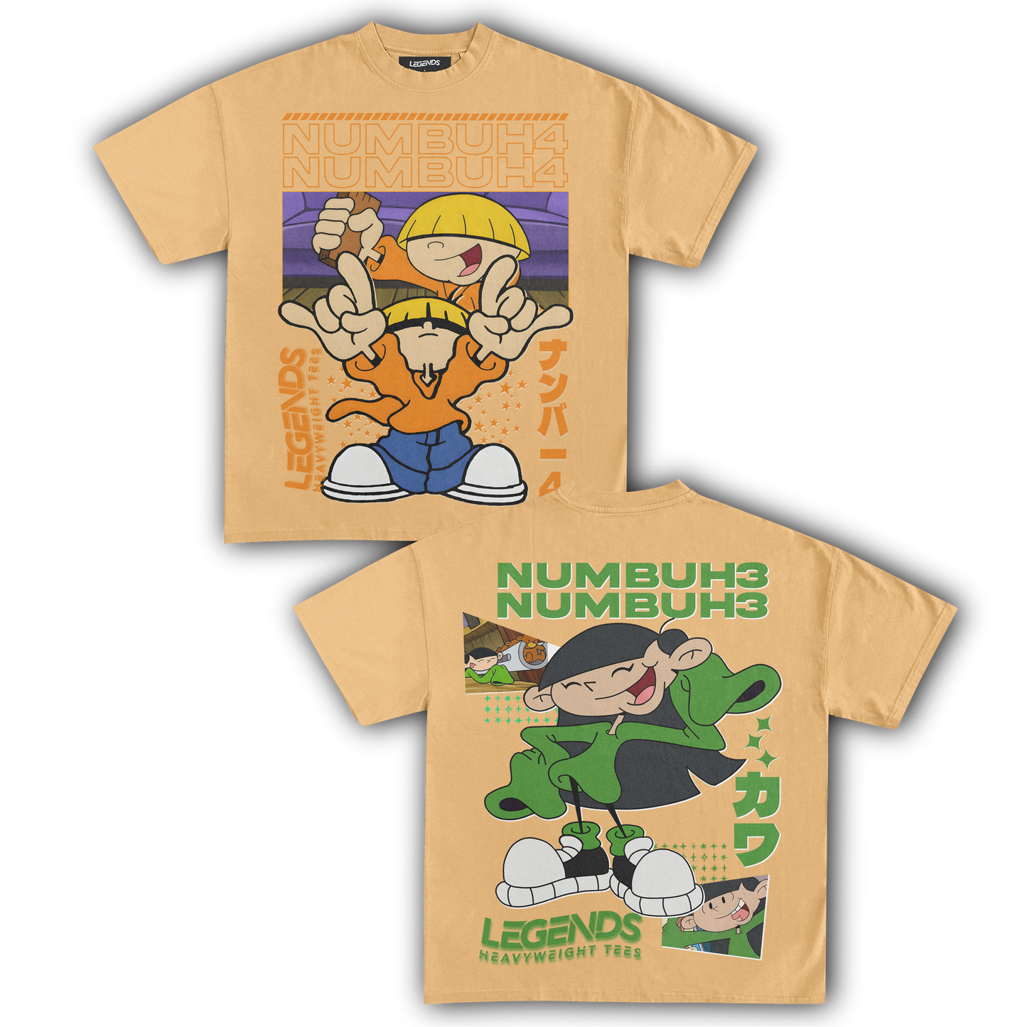 KIDS NEXT DOOR - NUMBER 4 & 3 TEE (DOUBLE SIDED)