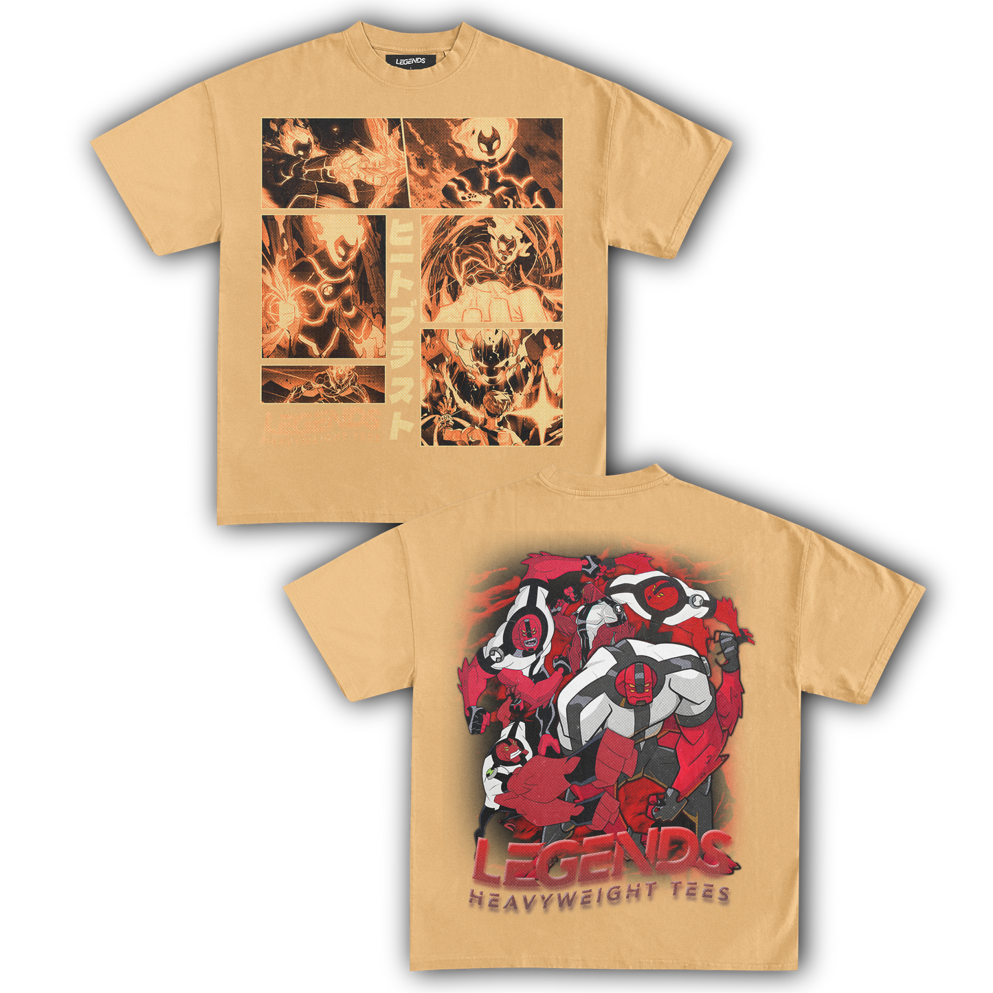 HEATBLAST & FOURARMS TEE (DOUBLE SIDED)