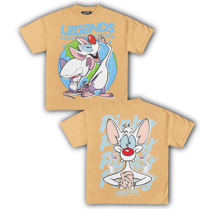 PINKY & THE BRAIN TEE V (DOUBLE SIDED)