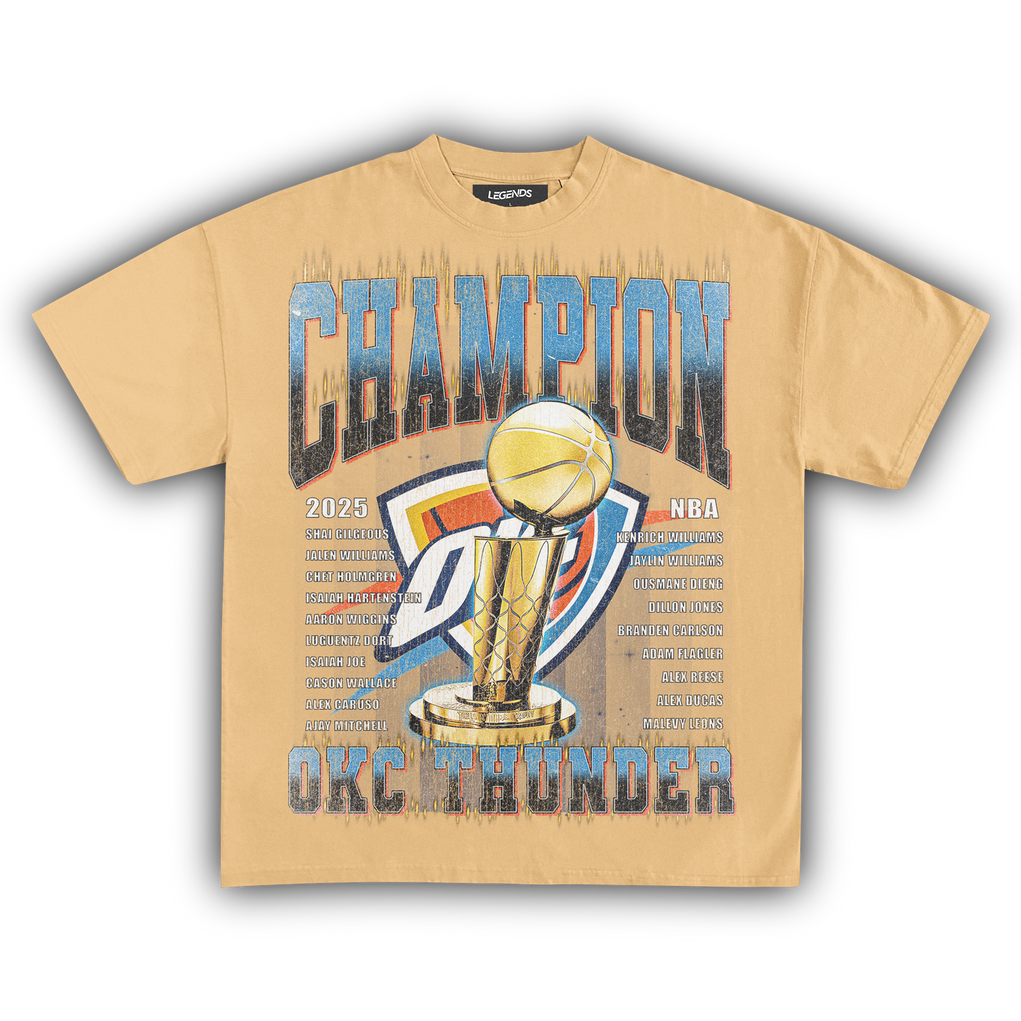 OKLAHOMA CITY THUNDER - CHAMPION ROSTER TEE