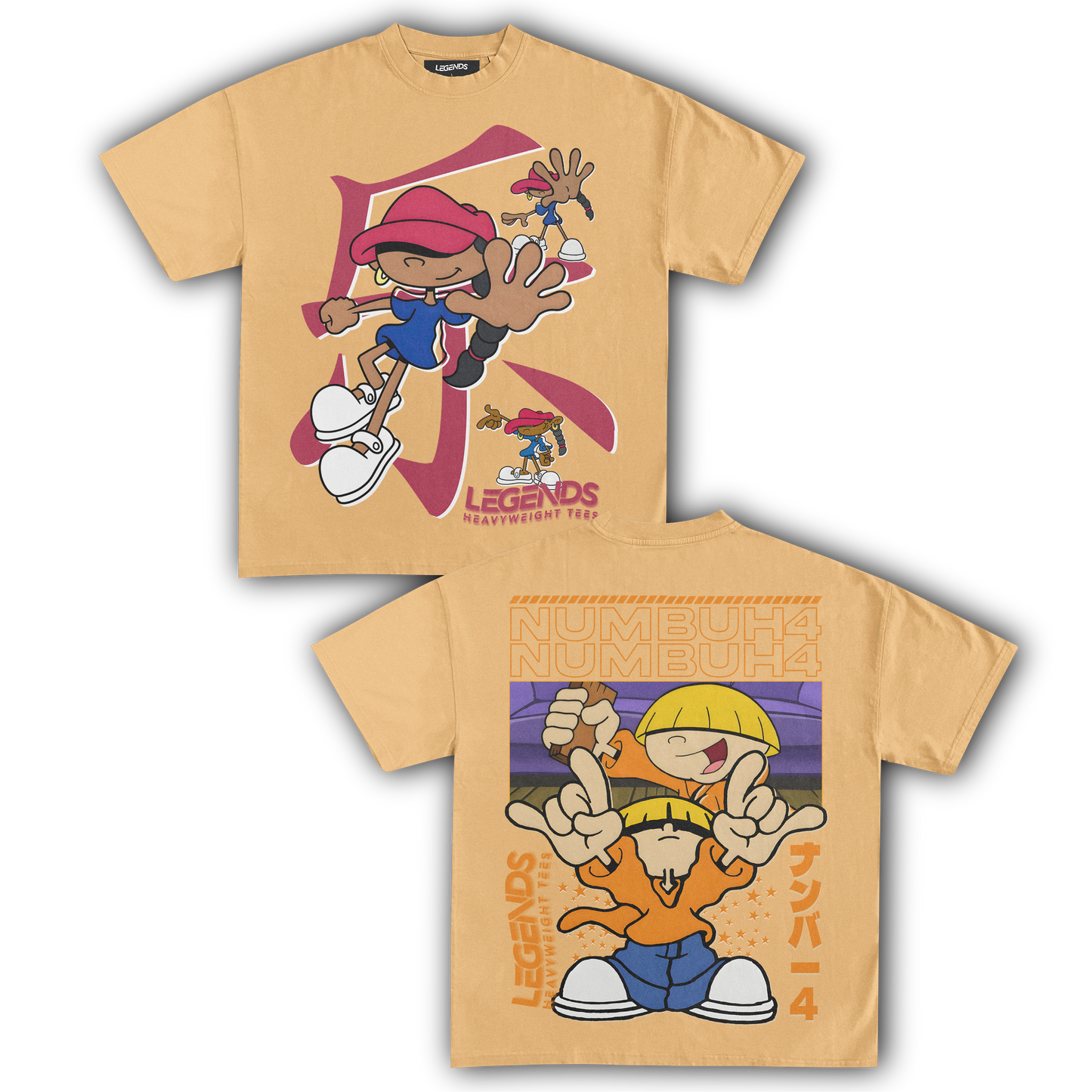 KIDS NEXT DOOR - NUMBER 5 & 4 TEE (DOUBLE SIDED)