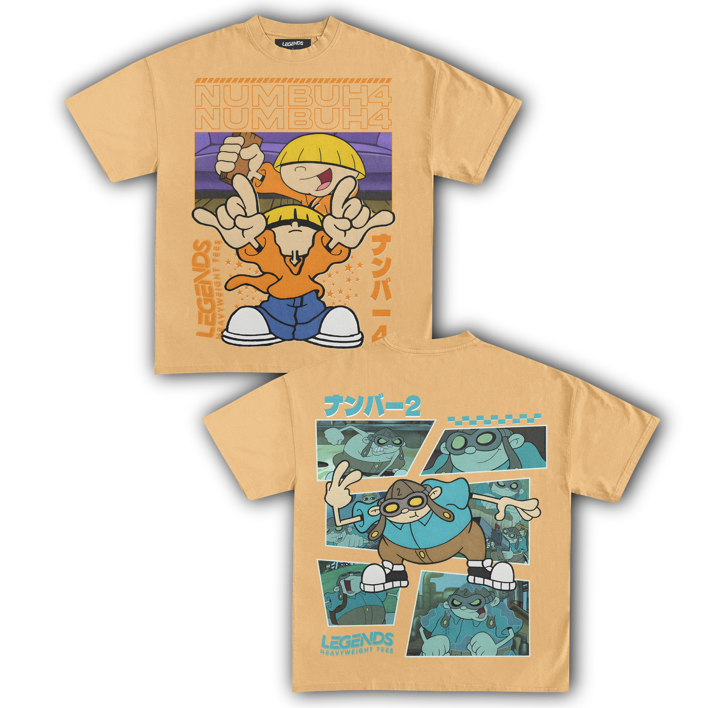 KIDS NEXT DOOR - NUMBER 4 & 2 TEE (DOUBLE SIDED)
