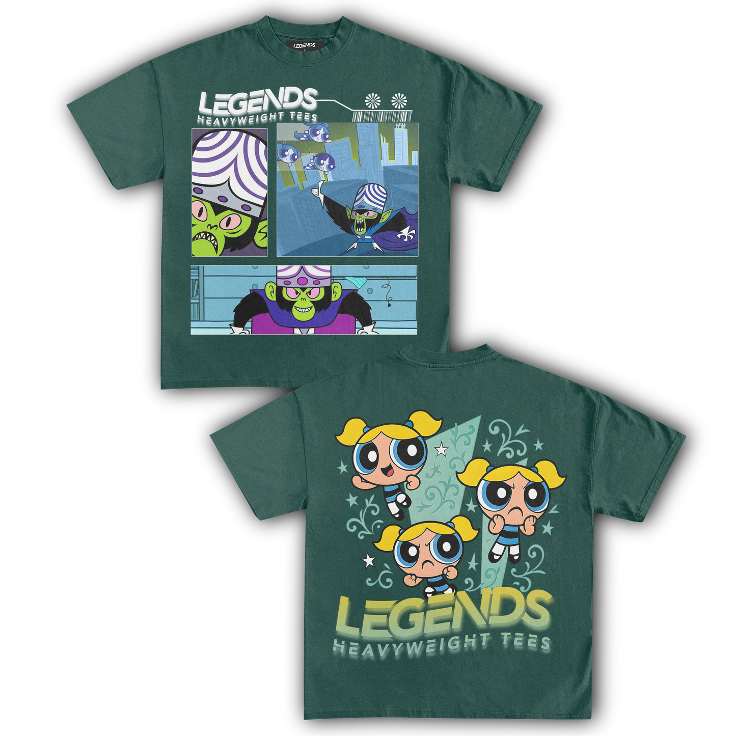 MOJO JOJO & BUBBLES TEE (DOUBLE SIDED)