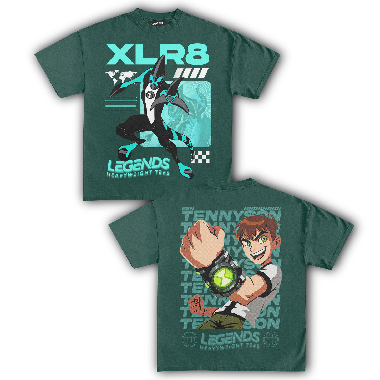 XLR8 & BEN TENNYSON TEE (DOUBLE SIDED)