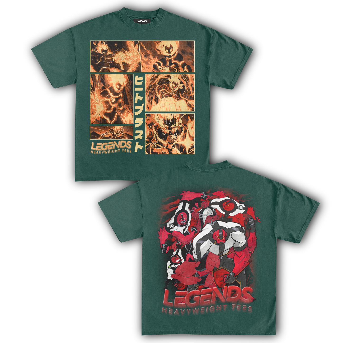 HEATBLAST & FOURARMS TEE (DOUBLE SIDED)