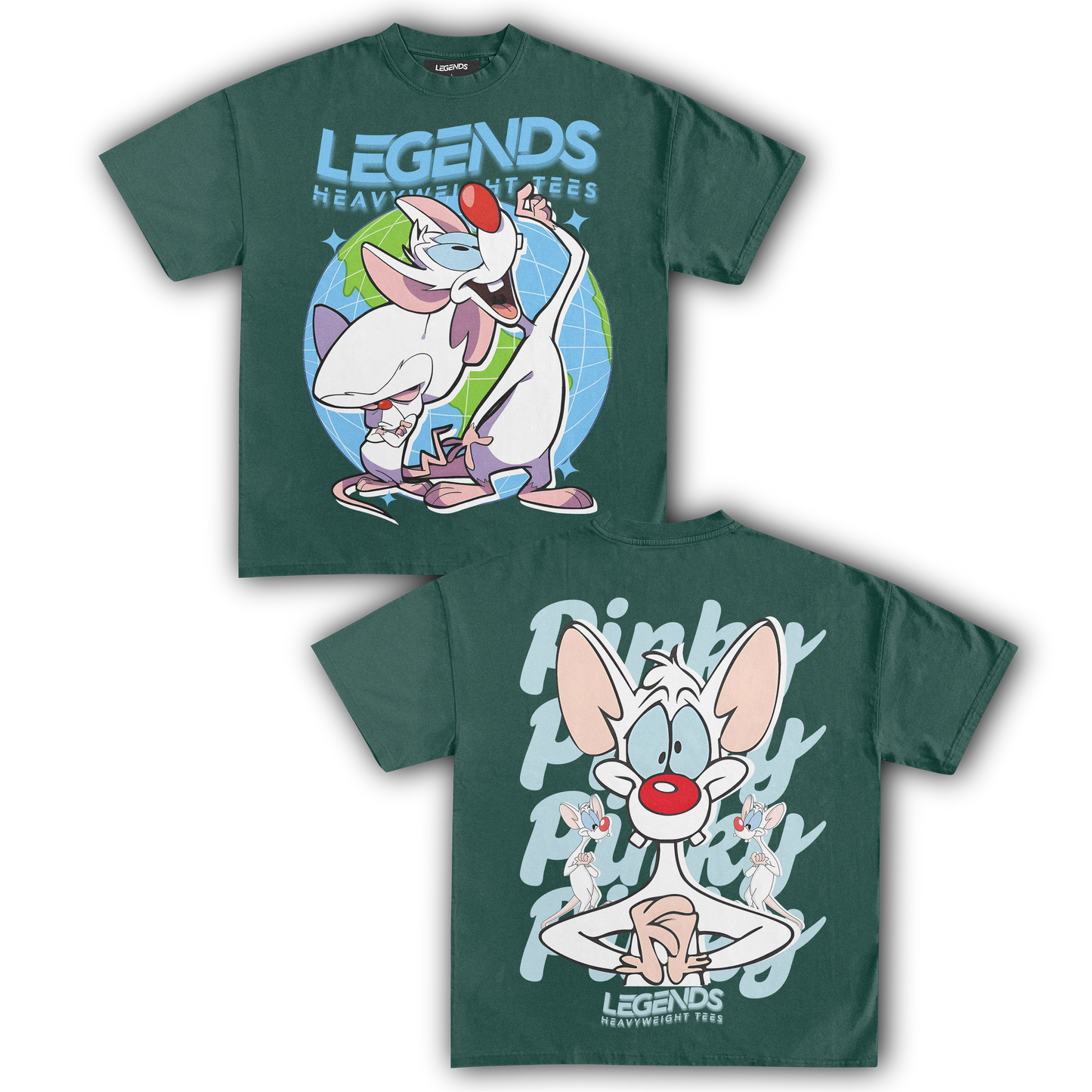 PINKY & THE BRAIN TEE V (DOUBLE SIDED)