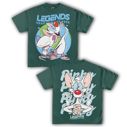 PINKY & THE BRAIN TEE V (DOUBLE SIDED)