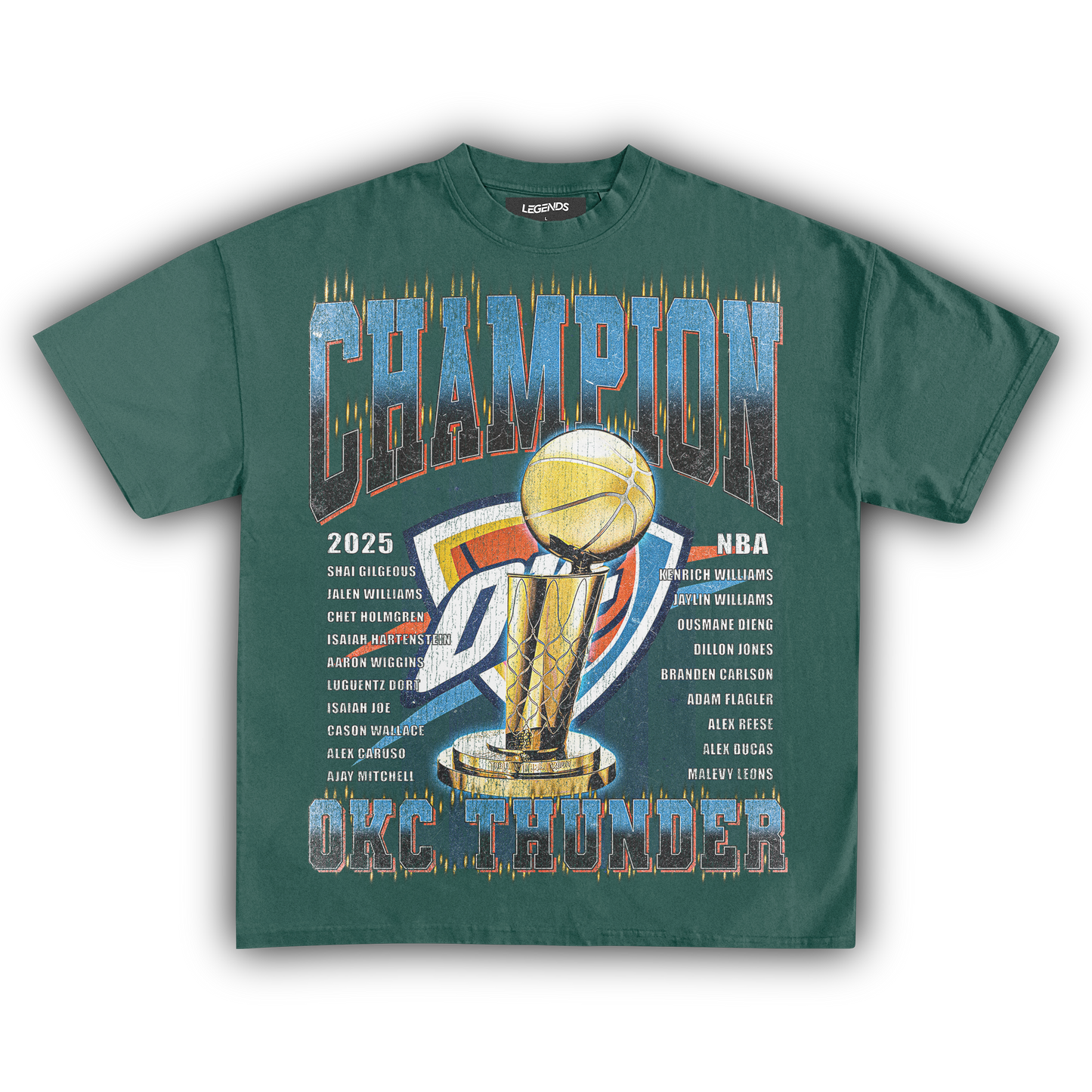 OKLAHOMA CITY THUNDER - CHAMPION ROSTER TEE