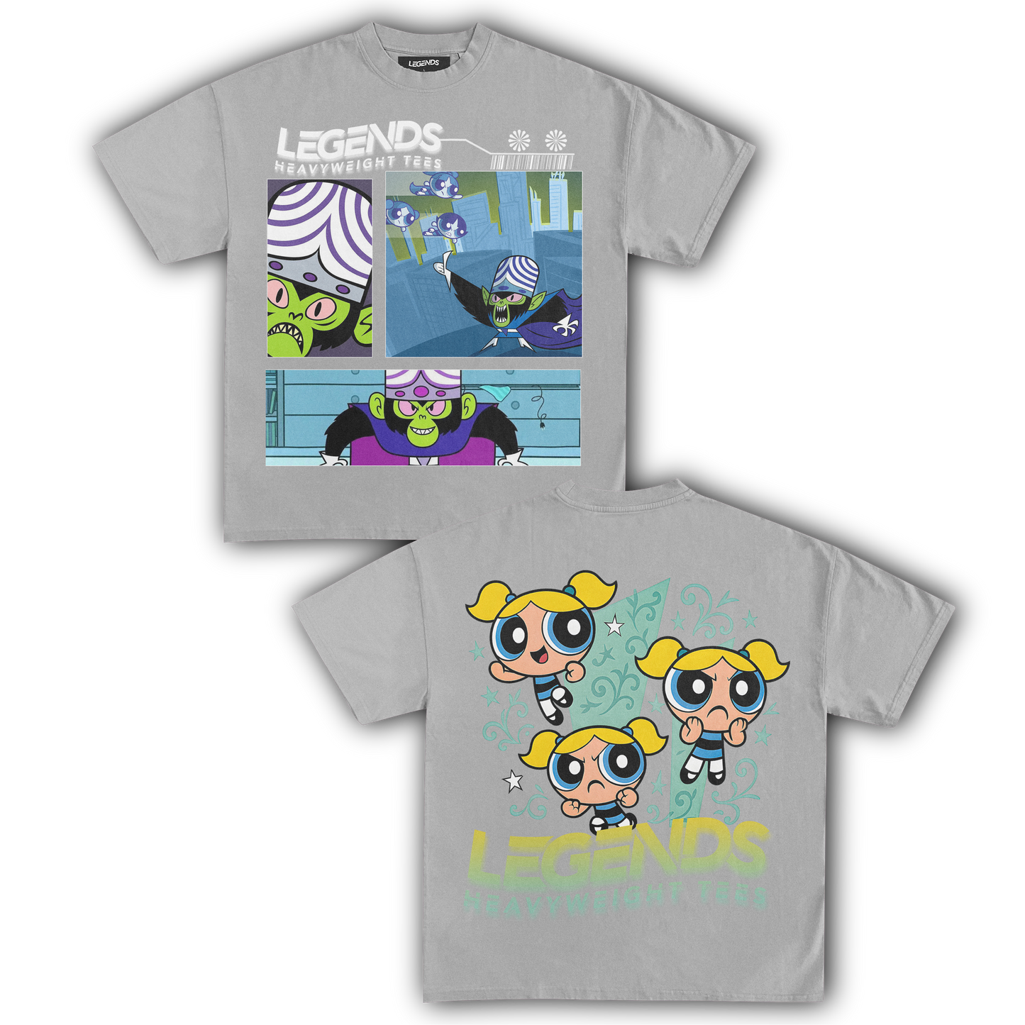 MOJO JOJO & BUBBLES TEE (DOUBLE SIDED)