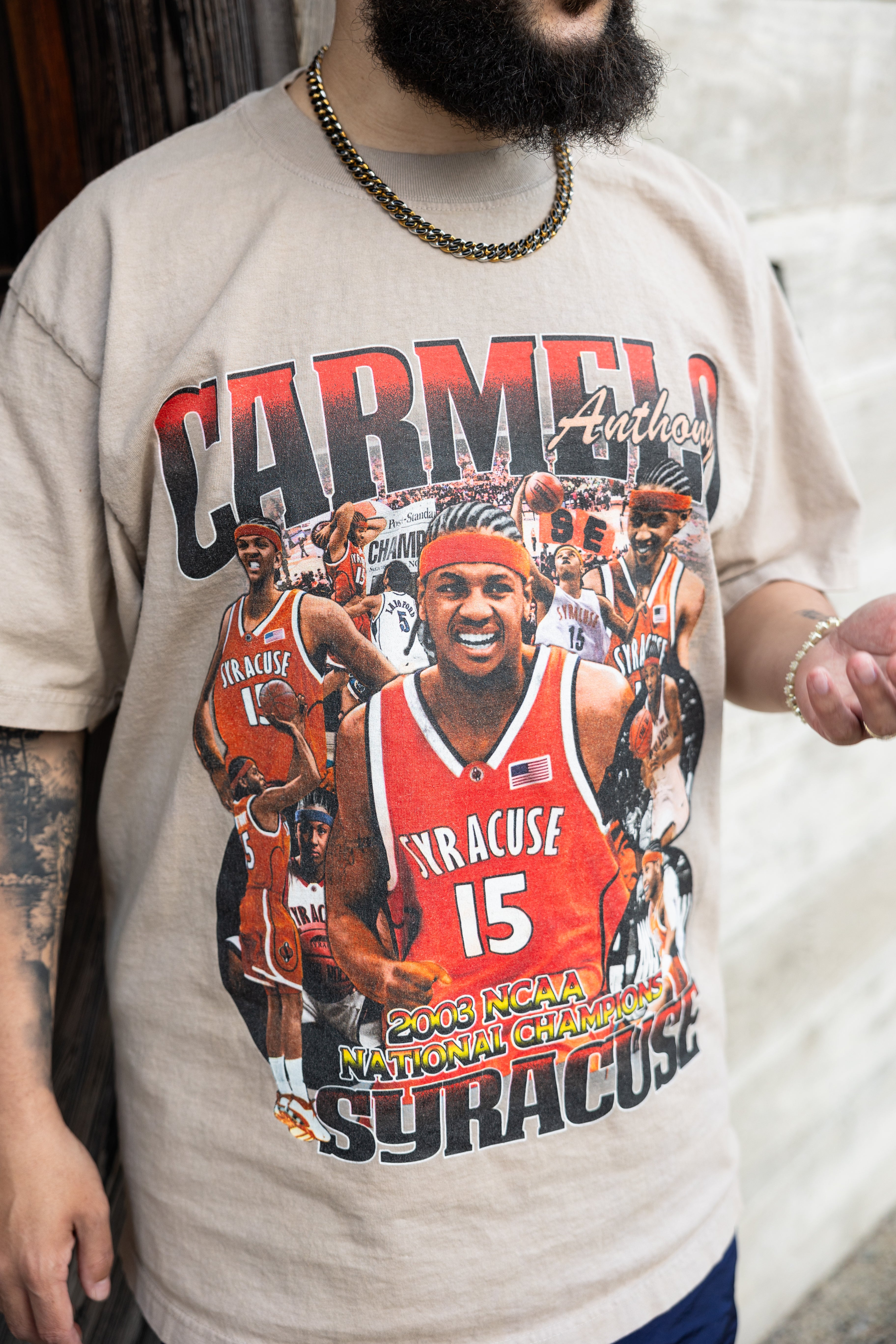 Carmelo Anthony Syracuse University Tee Vintage Heavyweight T Shirt Legends Heavyweight Tees