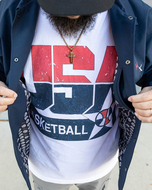 USA BASKETBALL VINTAGE TEE