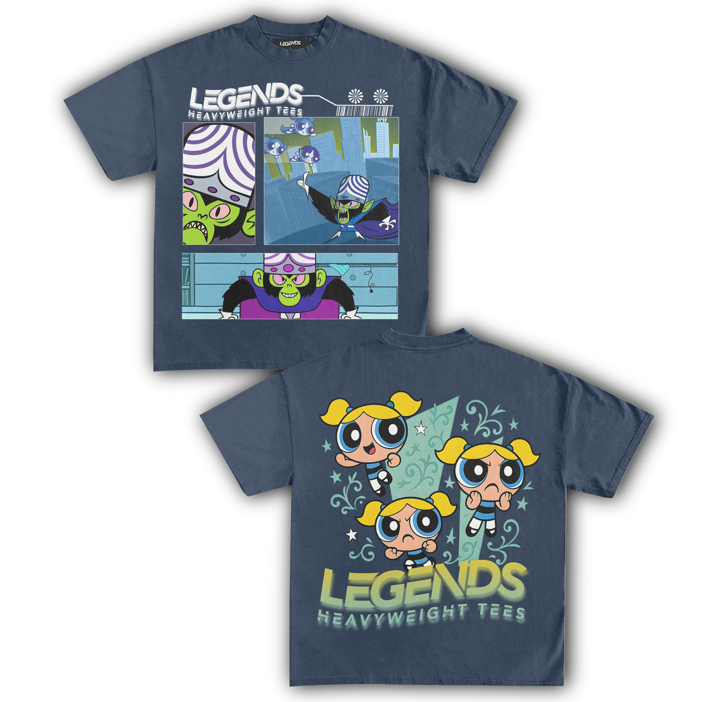 MOJO JOJO & BUBBLES TEE (DOUBLE SIDED)