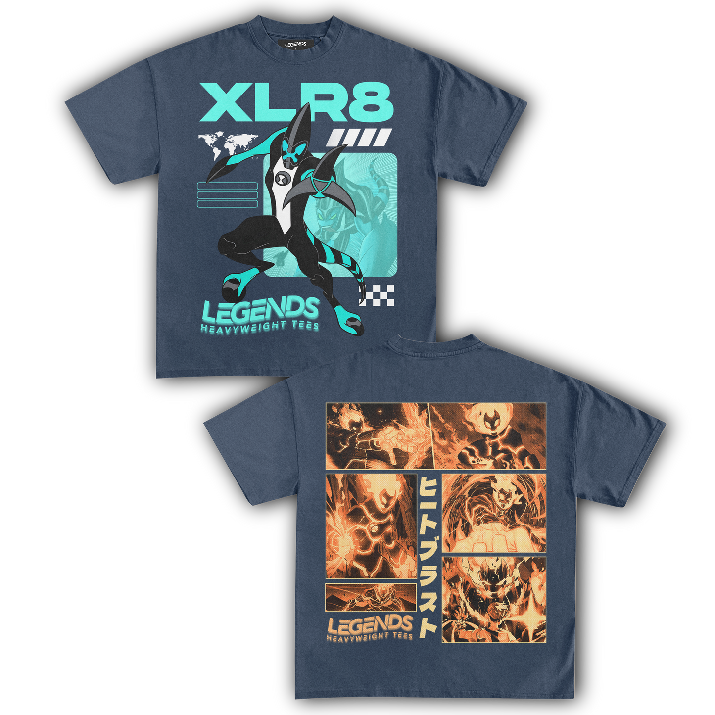 XRL 8 & HEATBLAST TEE (DOUBLE SIDED)