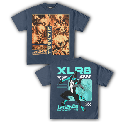 HEATBLAST & XLR8 TEE (DOUBLE SIDED)