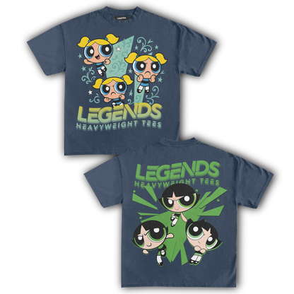 BUBBLES & BUTTERCUP TEE (DOUBLE SIDED)
