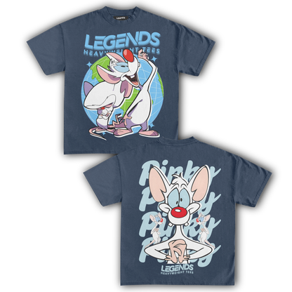 PINKY & THE BRAIN TEE V (DOUBLE SIDED)