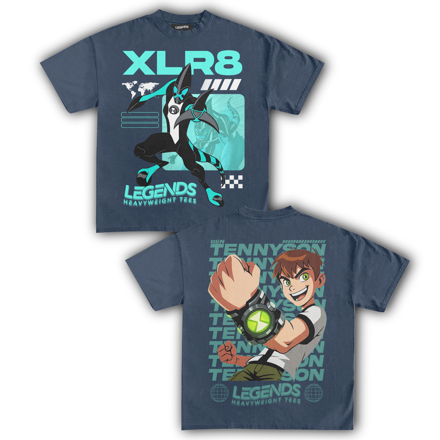 XLR8 & BEN TENNYSON TEE (DOUBLE SIDED)