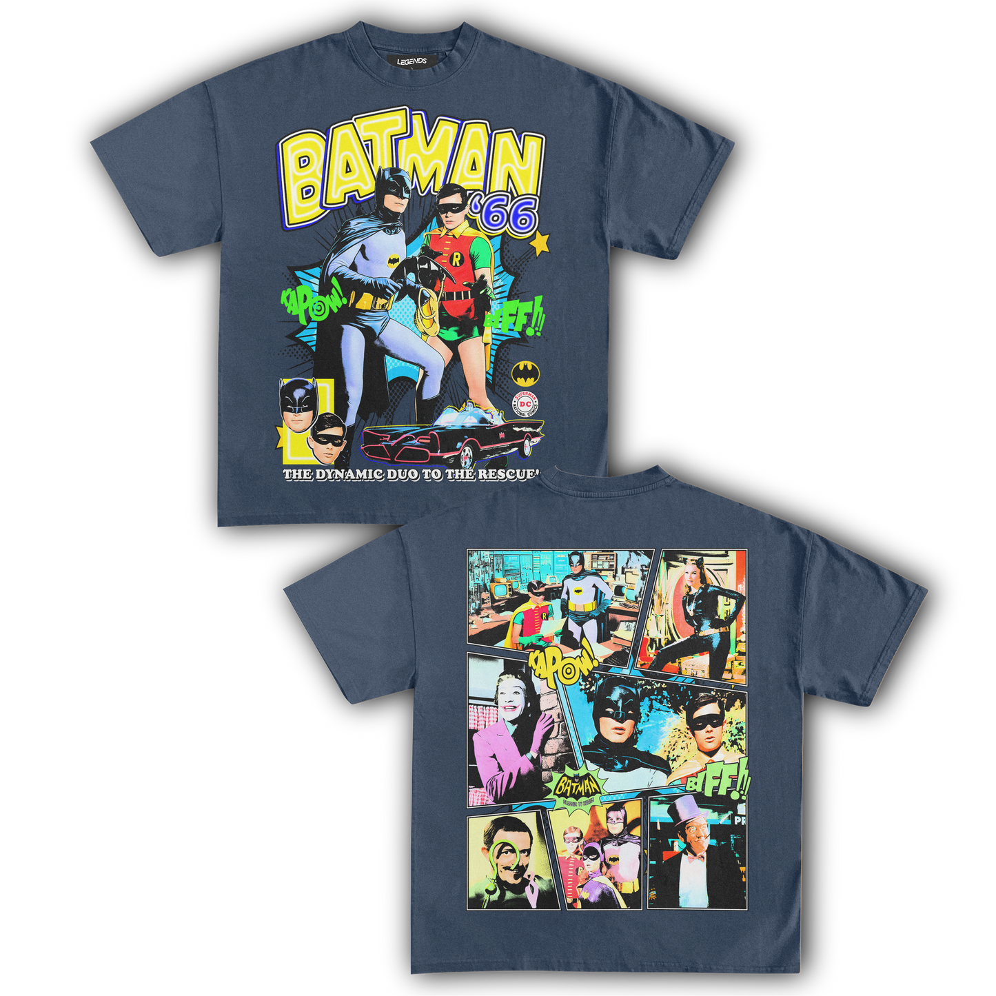 BATMAN & ROBIN 1966 VINTAGE TEE (Double Sided)