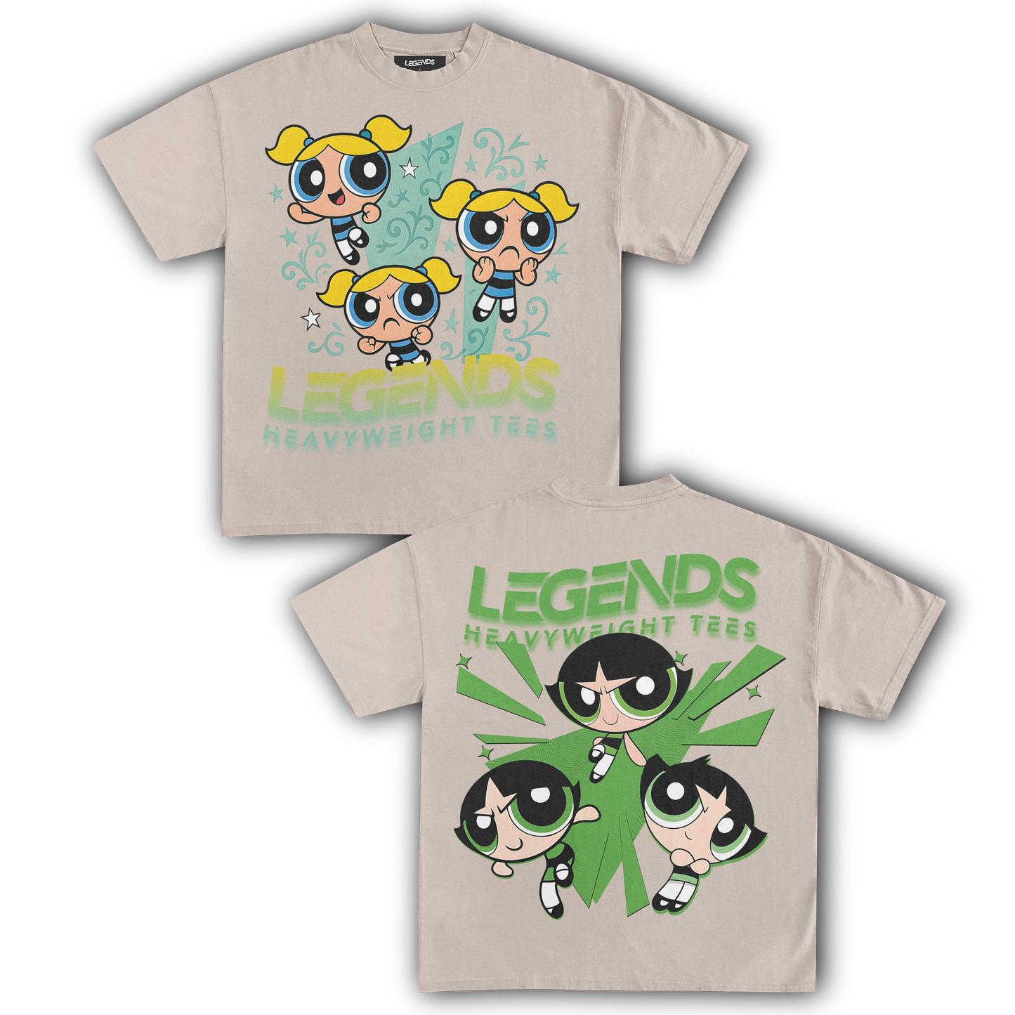 BUBBLES & BUTTERCUP TEE (DOUBLE SIDED)