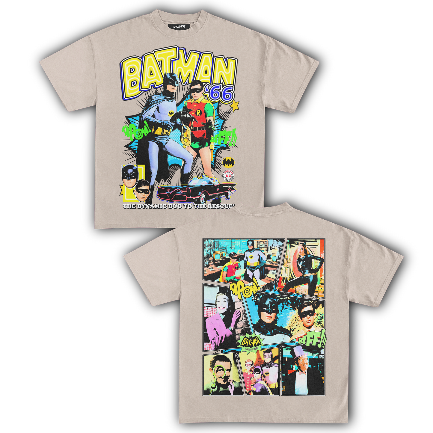 BATMAN & ROBIN 1966 VINTAGE TEE (Double Sided)