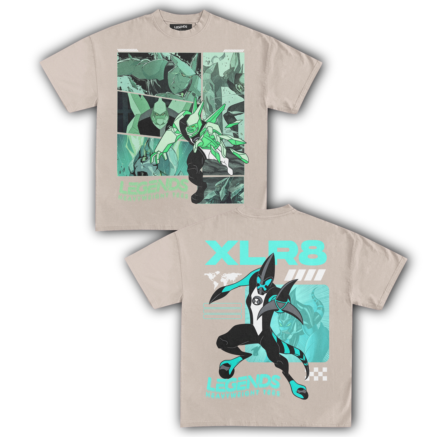 DIAMONDHEAD & XLR8 TEE (DOUBLE SIDED)