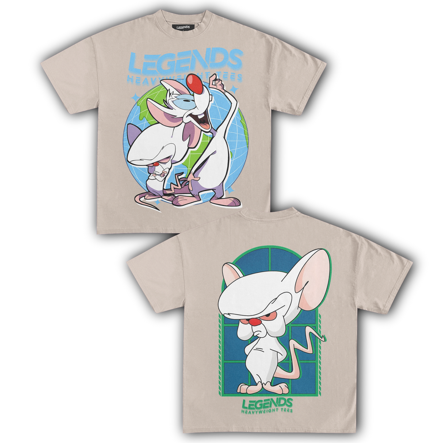 PINKY & THE BRAIN TEE IV (DOUBLE SIDED)