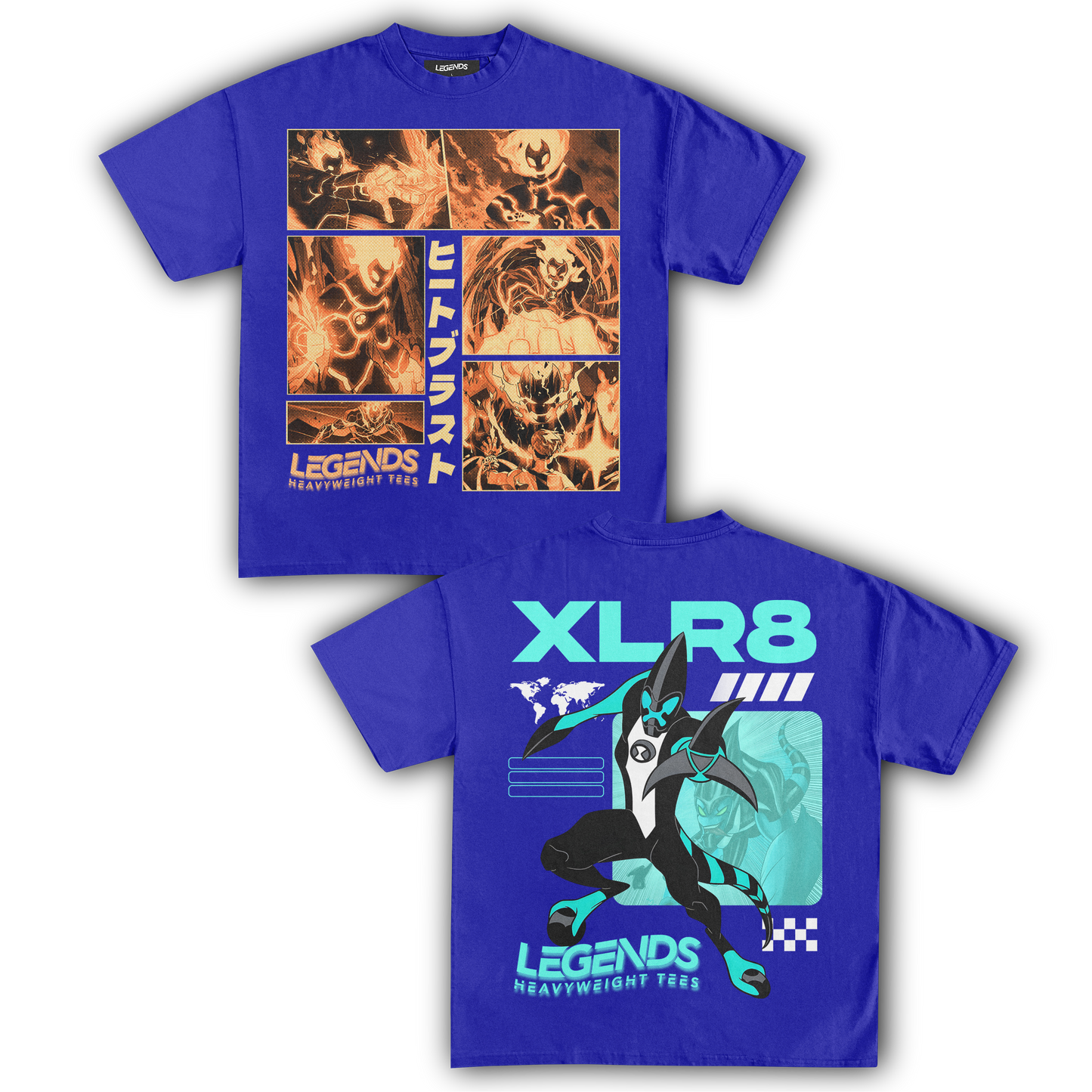 HEATBLAST & XLR8 TEE (DOUBLE SIDED)