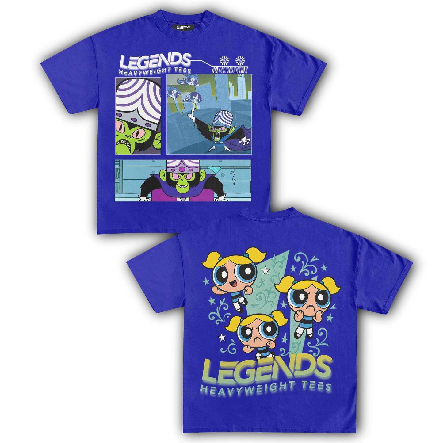 MOJO JOJO & BUBBLES TEE (DOUBLE SIDED)