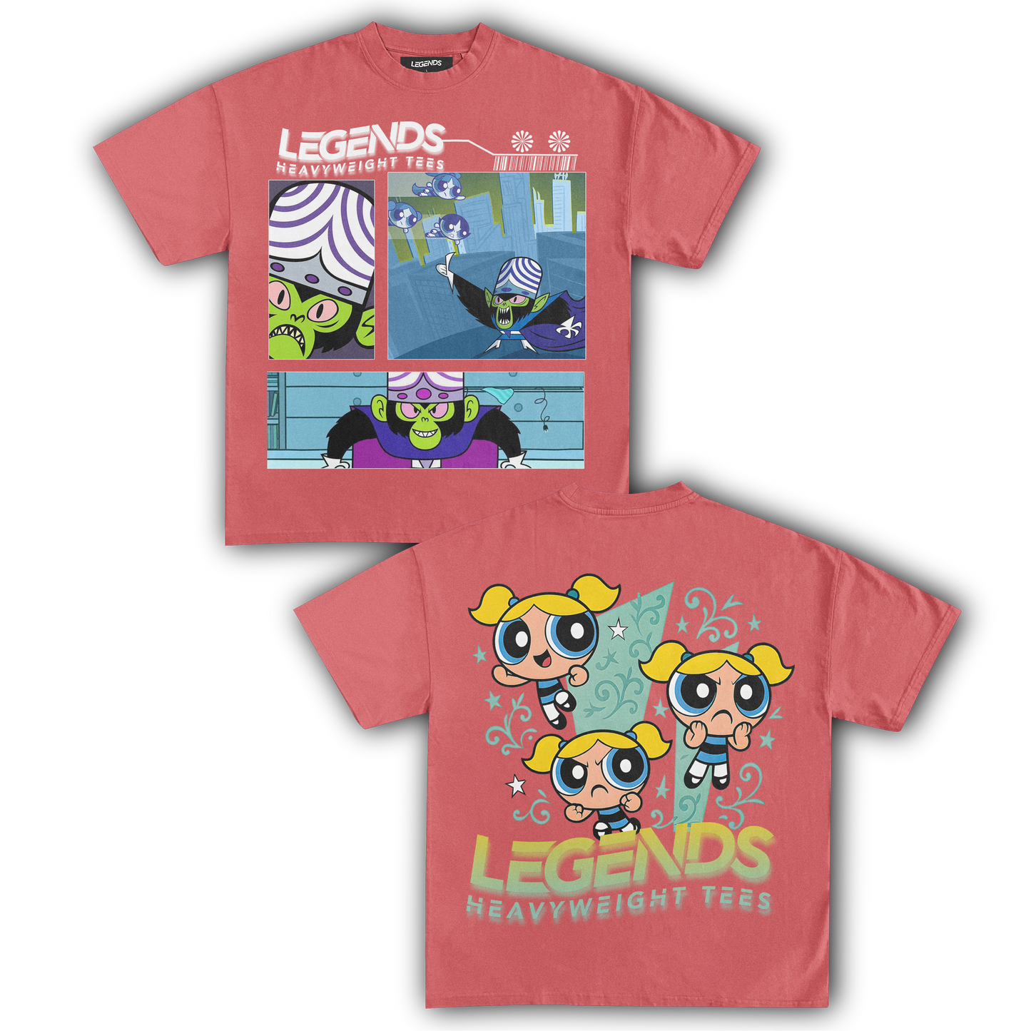 MOJO JOJO & BUBBLES TEE (DOUBLE SIDED)