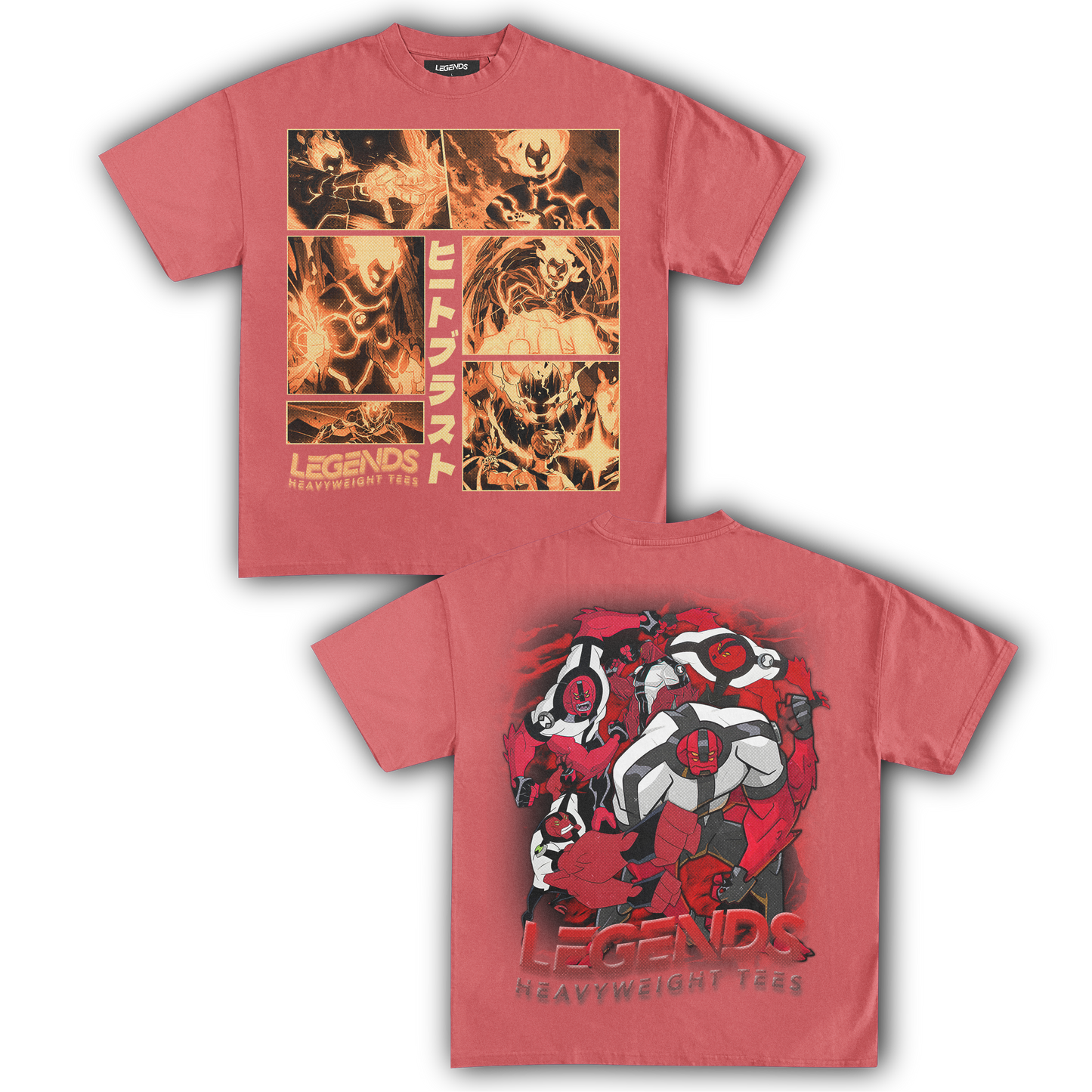 HEATBLAST & FOURARMS TEE (DOUBLE SIDED)