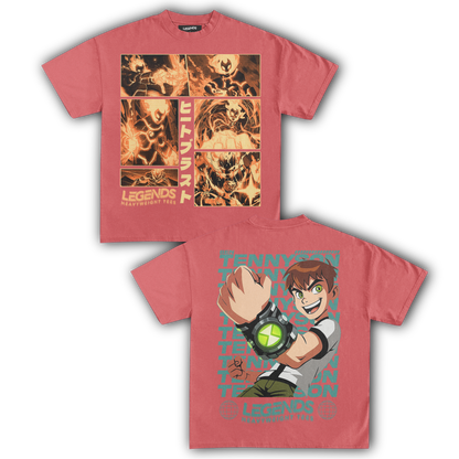 HEATBLAST & BEN TENNYSON TEE (DOUBLE SIDED)